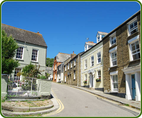 Straatje in Padstow, Cornwall