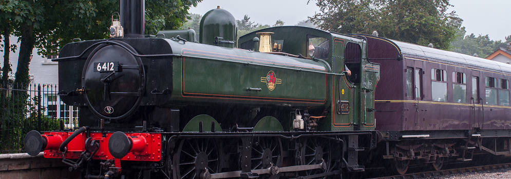 Stoomtrein van de South Devon Railway in Engeland