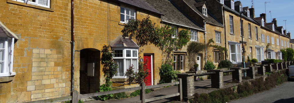 Straatje in Blockley, Engeland