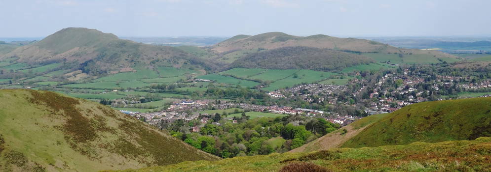 Long Mynd en Church Stretton in Shropshire, Engeland