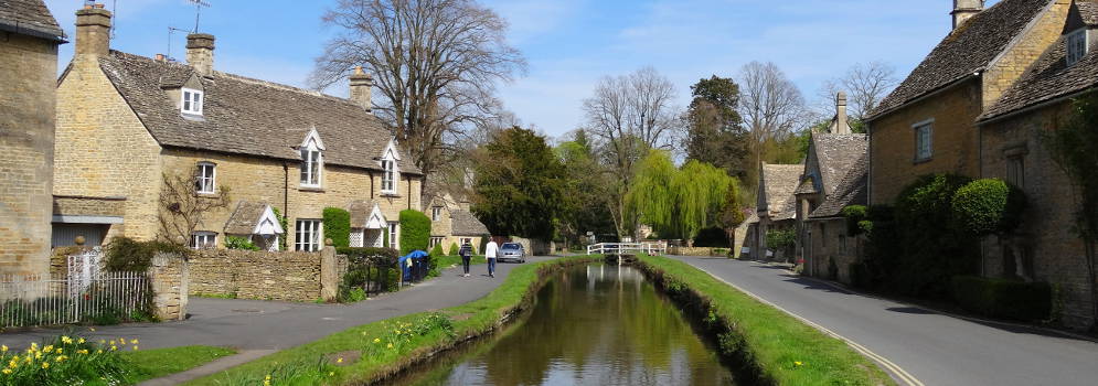 Het dorpje Lower Slaughter in de Cotswolds, Engeland