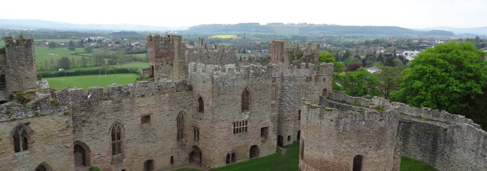 Ludlow Castle in Shropshire, Engeland