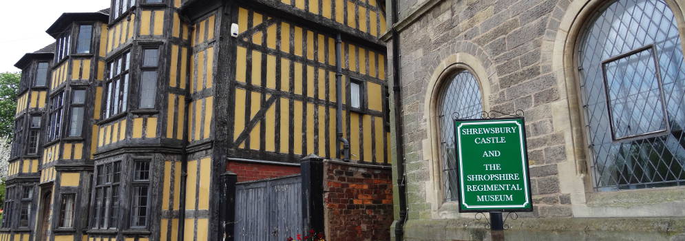 Historisch centrum van Shrewsbury in Shropshire