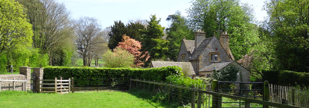 Landschap rond Stow-on-the-Wold in de Cotswolds, Engeland