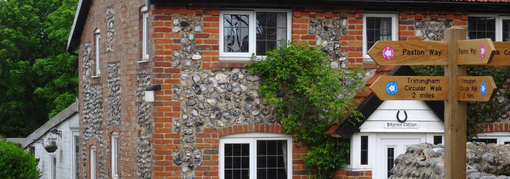 Het dorpje Trimingham in Norfolk, Engeland