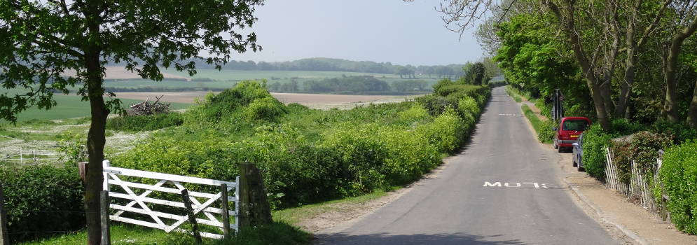 Wandelpad naar Weybourne in Norfolk, Engeland