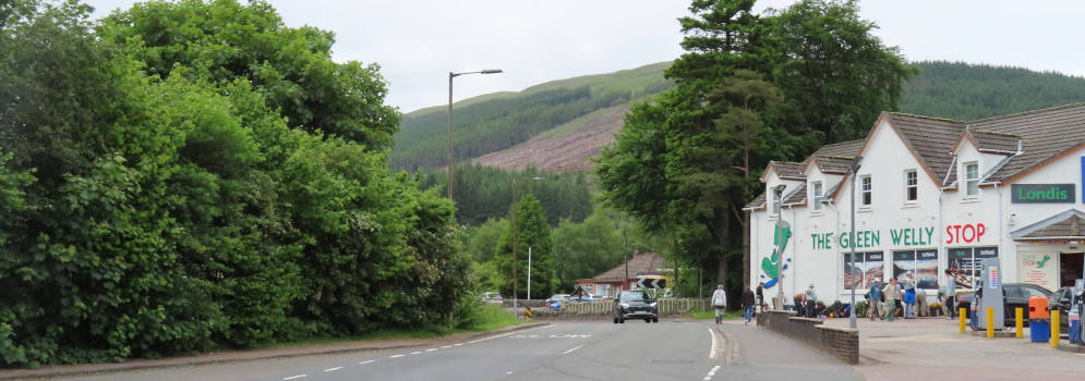 Het dorpje Tyndrum in Schotland