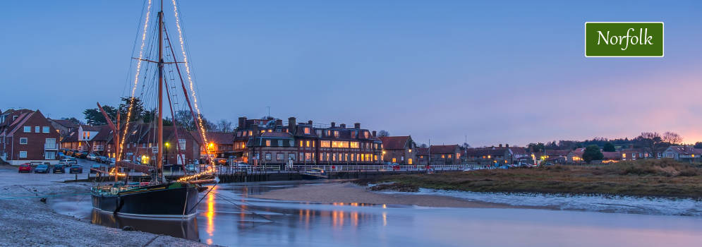 Kustdorpje in Norfolk, Engeland