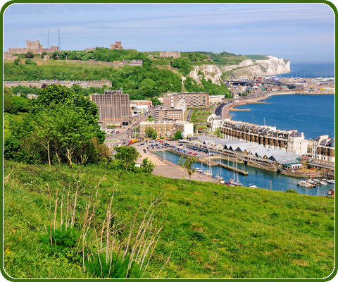 De haven van Dover in Engeland