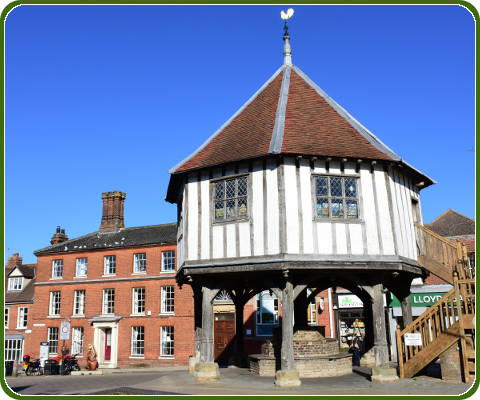 Het stadje Wymondham in Norfolk, Engeland