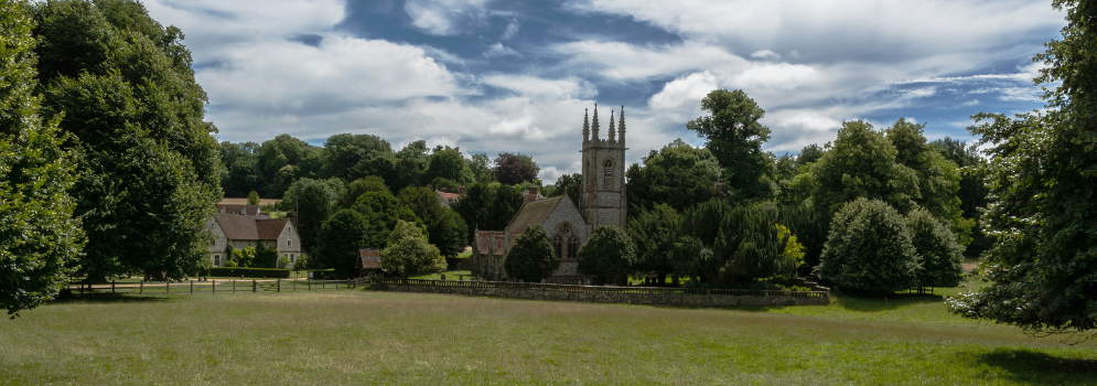 Het dorp Chawton in Hampshire