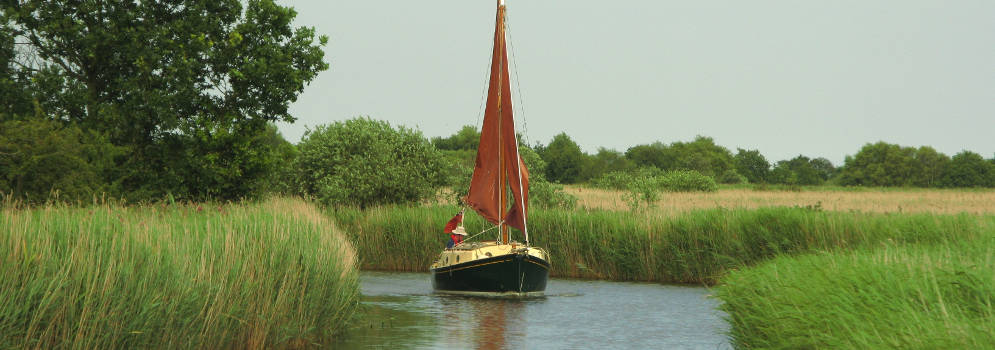 Horsey Mere in het Broads National Park, Engeland