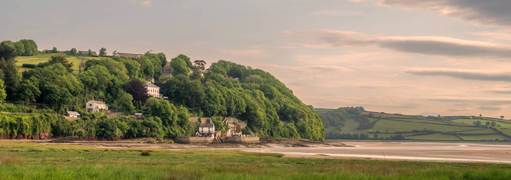 Laugharne en de Tâf Estuary, Wales