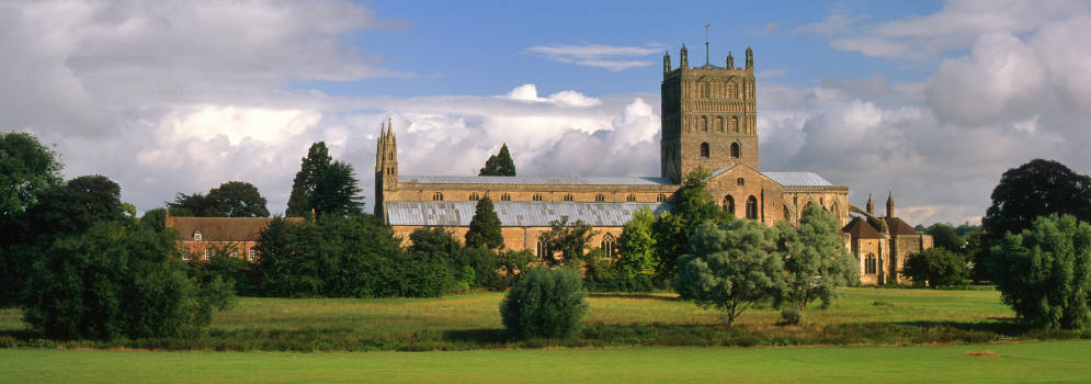 Tewkesbury Abbey in Gloucestershire, Cotswolds