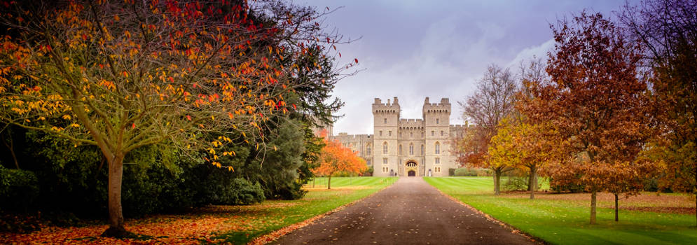 In de herfst op reis naar Windsor Castle